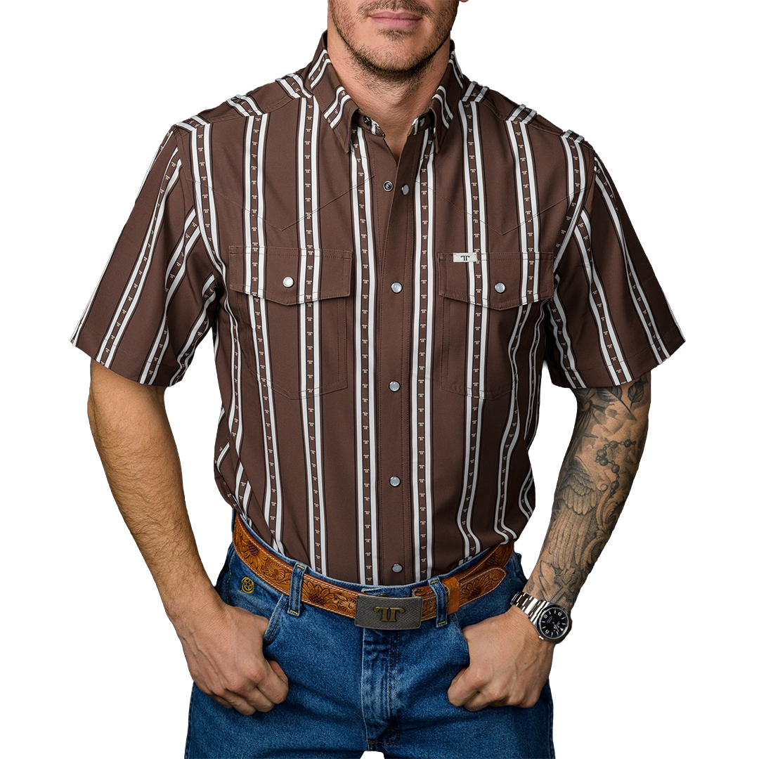 Chemise boutonnée à manches courtes Ariat Pro Series Cal Classic Fit pour homme