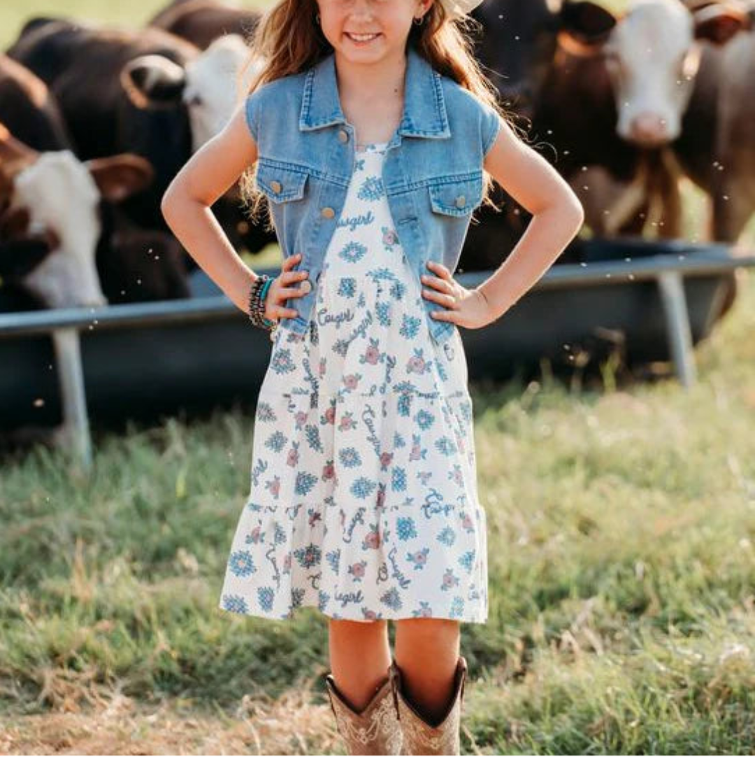 Shea Baby Retro Cowgirl Vest & Dress Set
