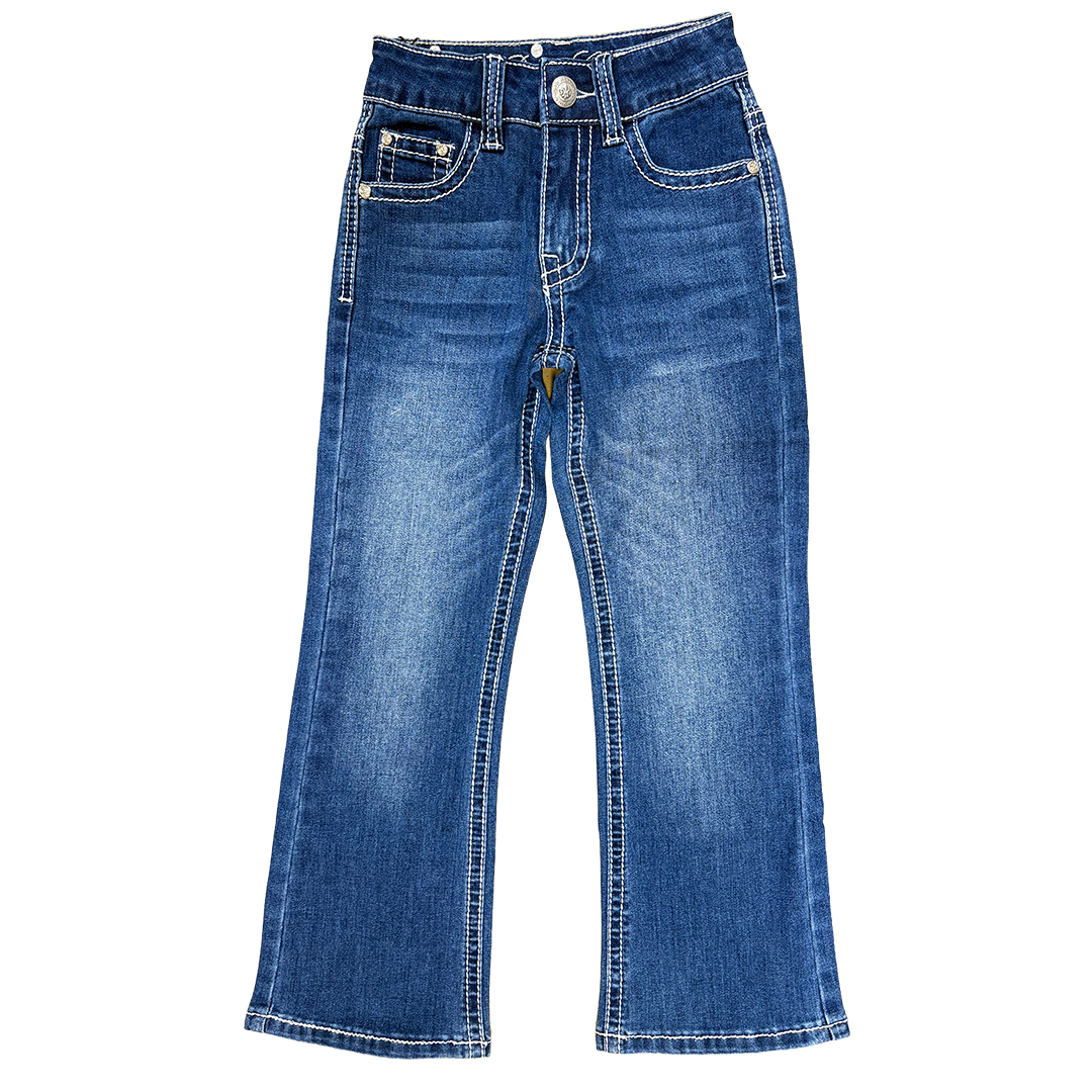 Rodeo Girl Girls' Boot Stich Embroidery Bootcut Jeans