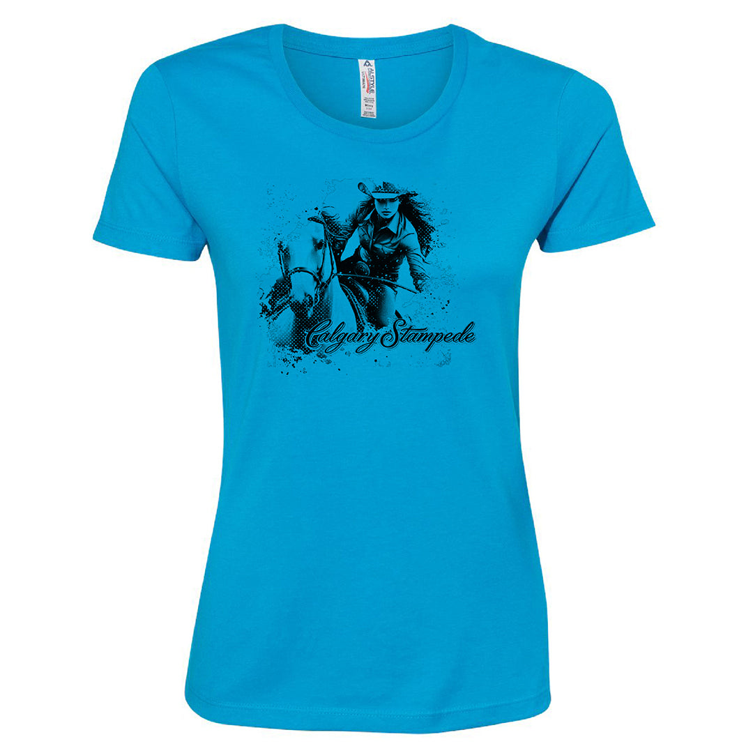 Calgary Stampede Women's Lady On Horse Graphic T-Shirt