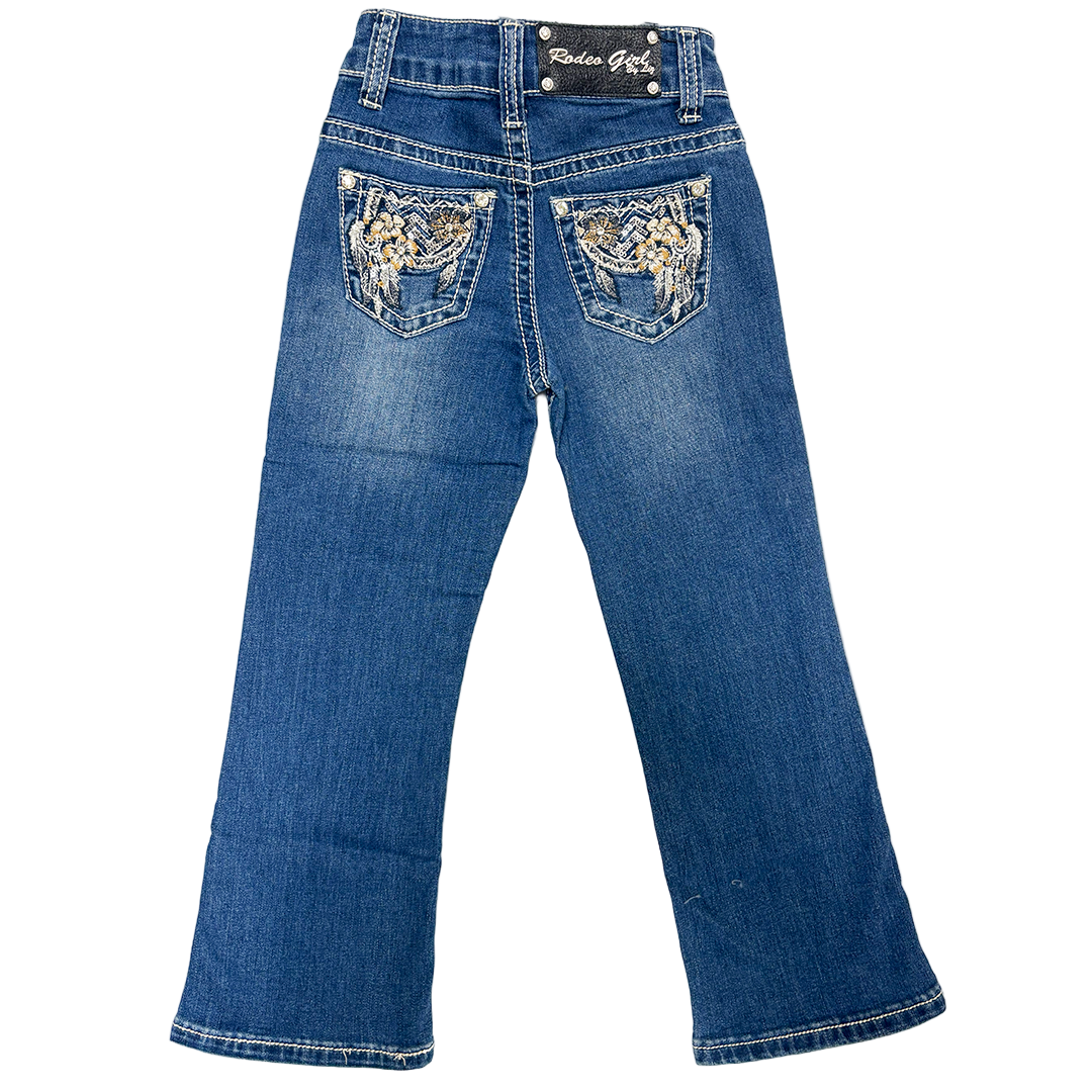 Rodeo Girl Toddler Girls' DreamCatch Embroidery Bootcut Jeans