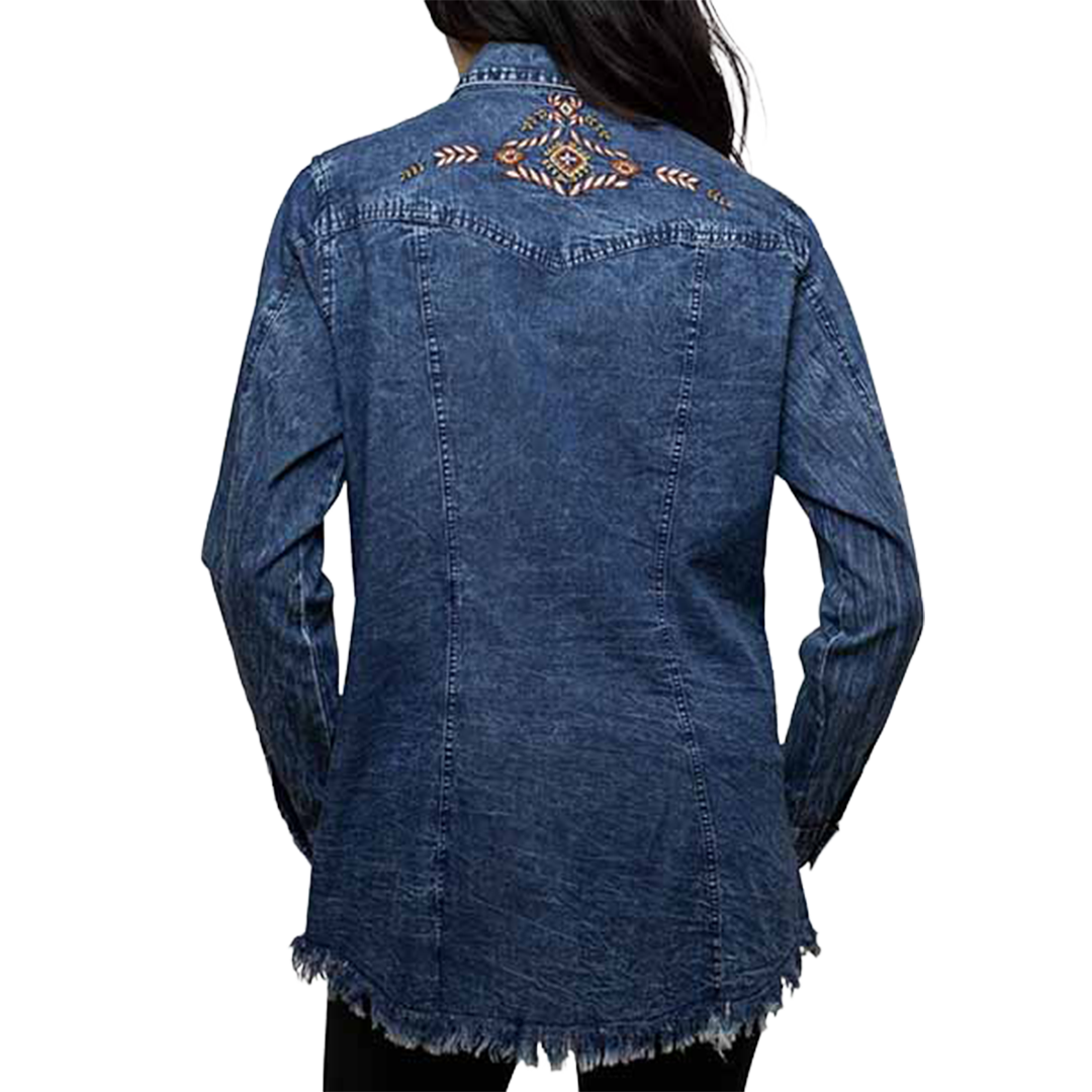 Chemise à franges et à boutons-pression pour femme Scully Rodéo