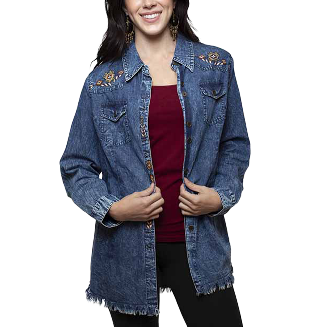 Chemise à franges et à boutons-pression pour femme Scully Rodéo