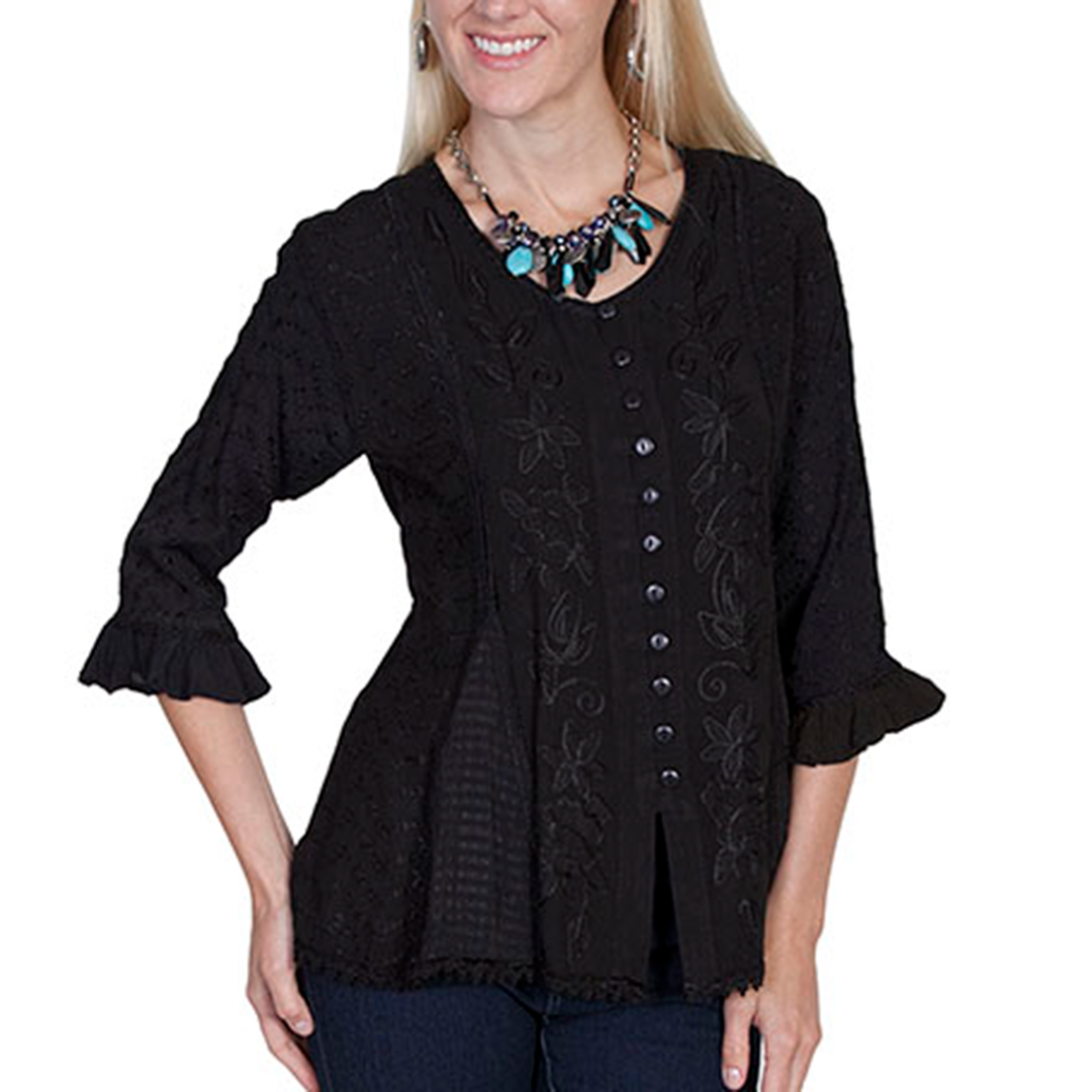 Scully Women's 3/4 Sleeve Blouse