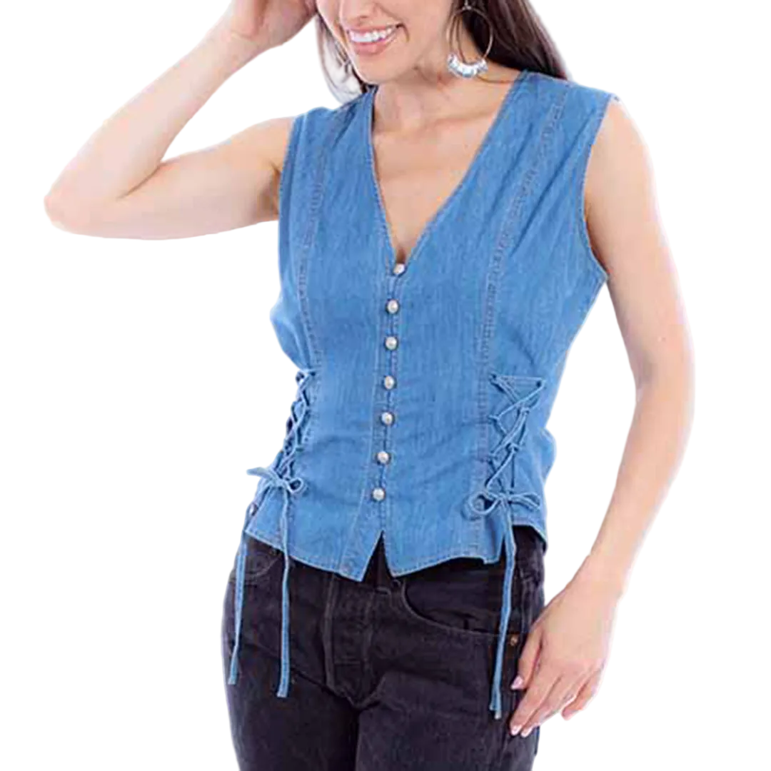 Gilet en cuir dégradé Scully pour femme