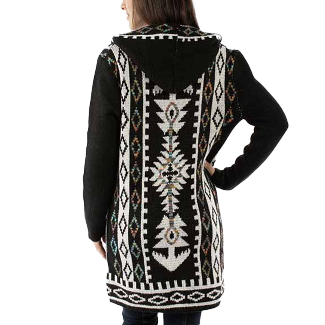 Scully Women's Aztec Hooded Duster Cardigan