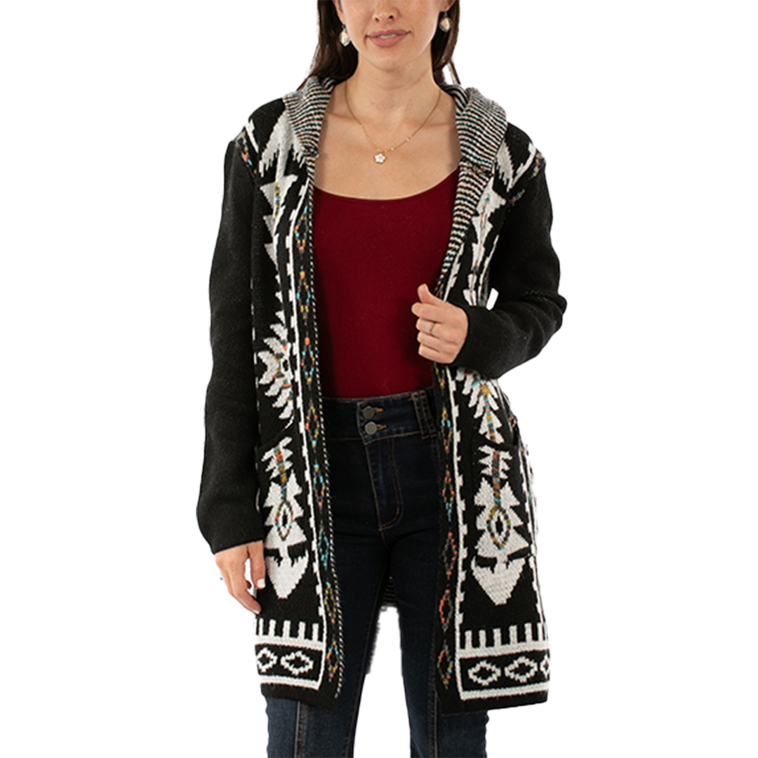 Scully Women's Aztec Hooded Duster Cardigan