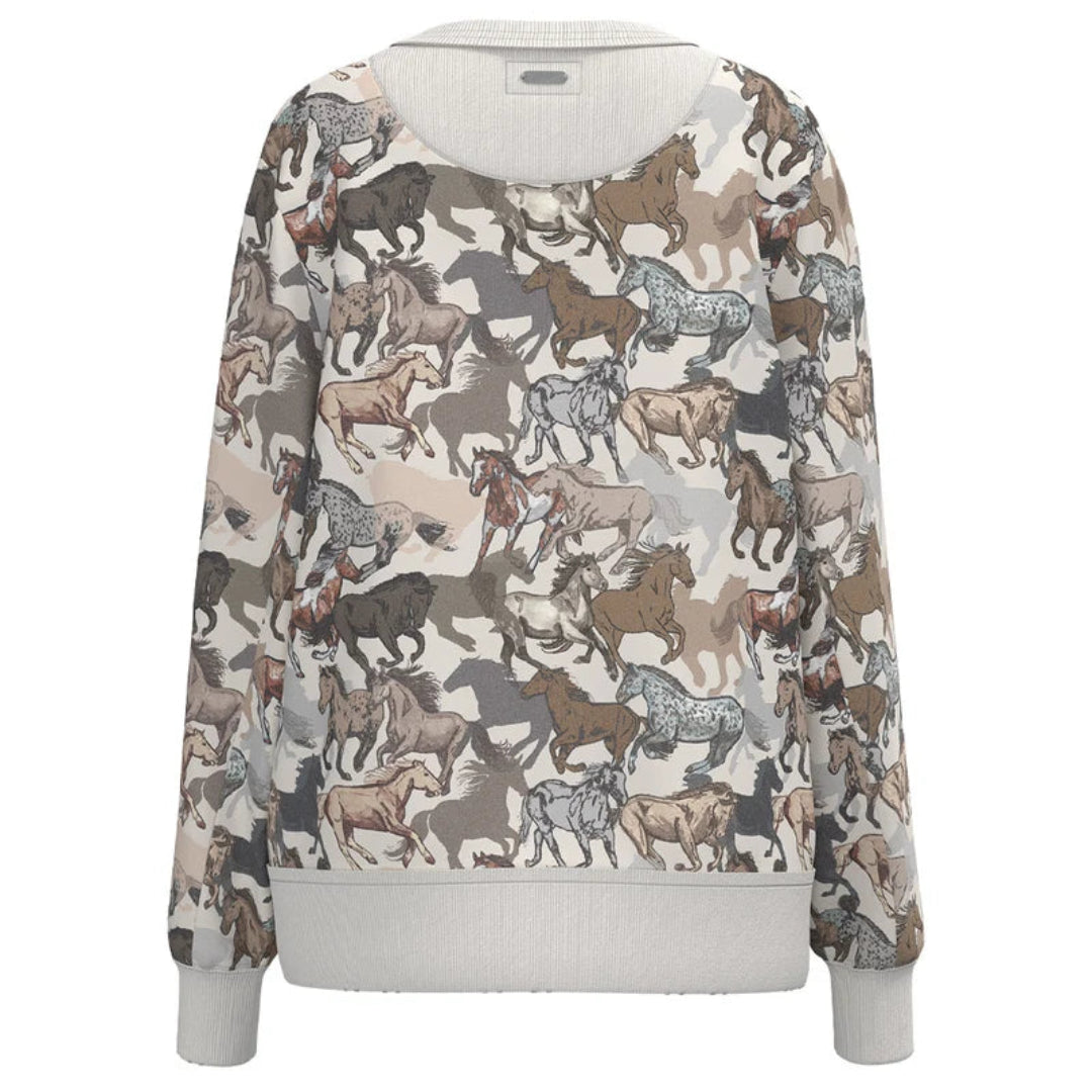 Hooey Brands Women's Horse Print Pullover