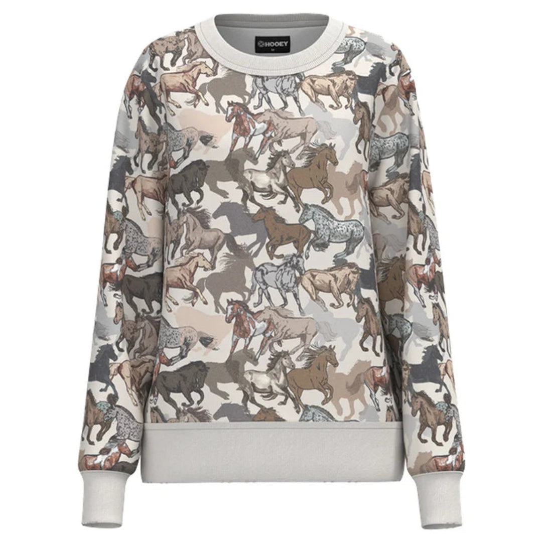 Hooey Brands Women's Horse Print Pullover