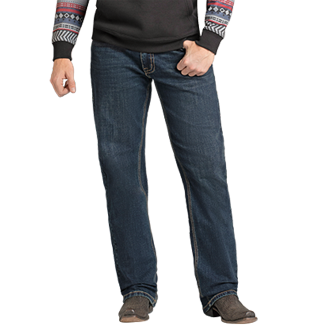 Rock & Roll Denim Men's Embroidery Stackable Bootcut Jeans