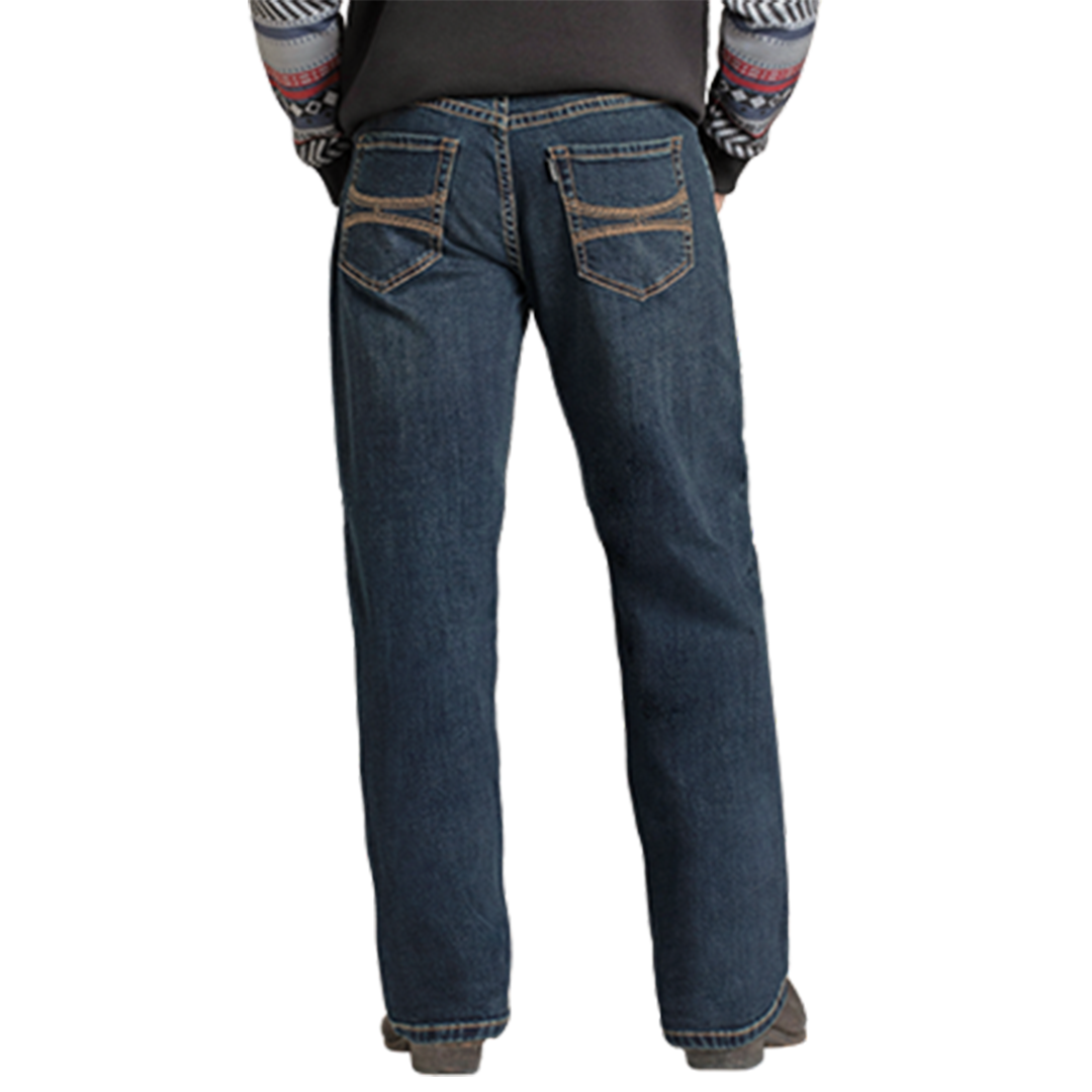 Rock & Roll Denim Men's Embroidery Stackable Bootcut Jeans