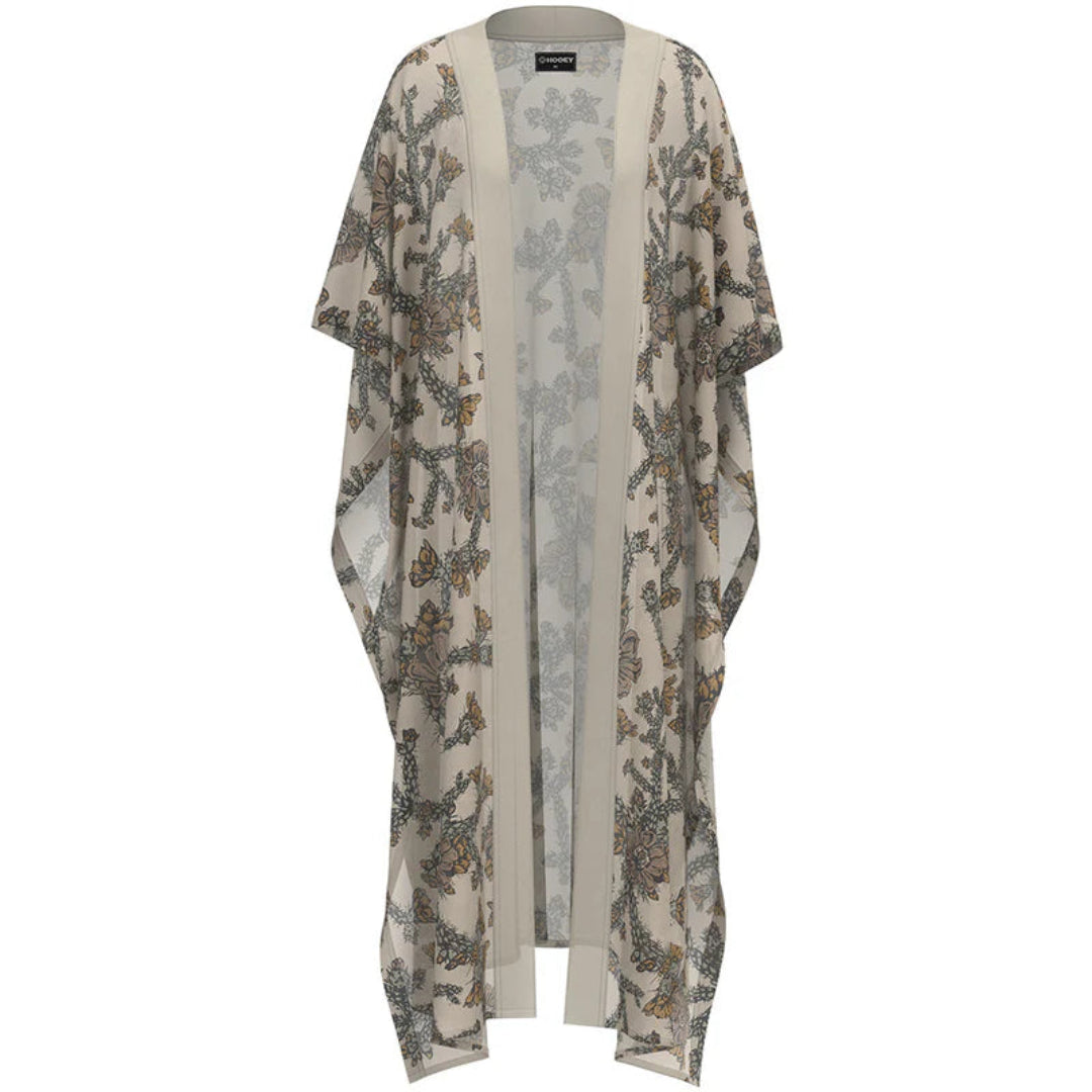 Hooey Women's Cactus Floral Print Kimono