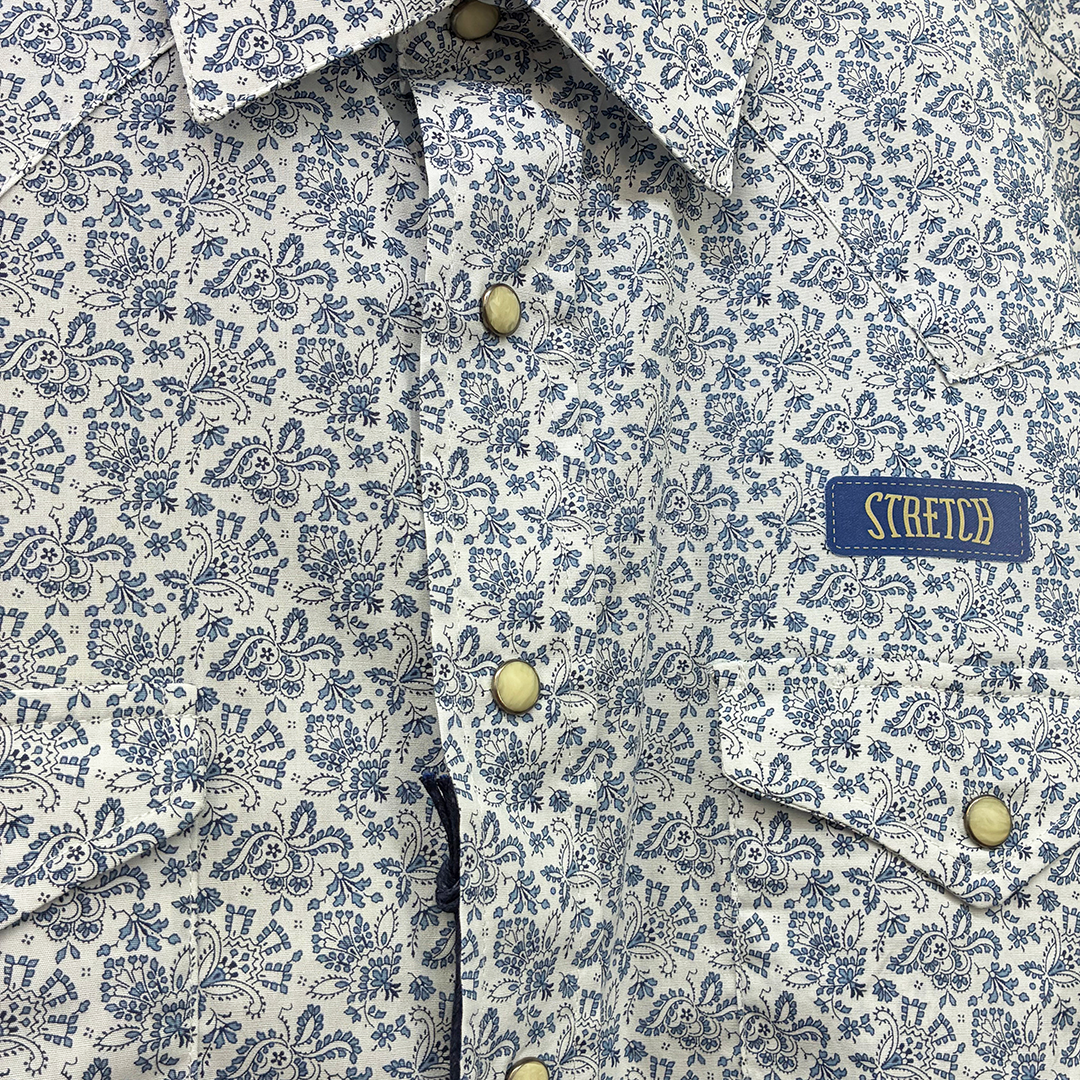 Panhandle Men's Vintage Paisley Short Sleeve Snap Shirt