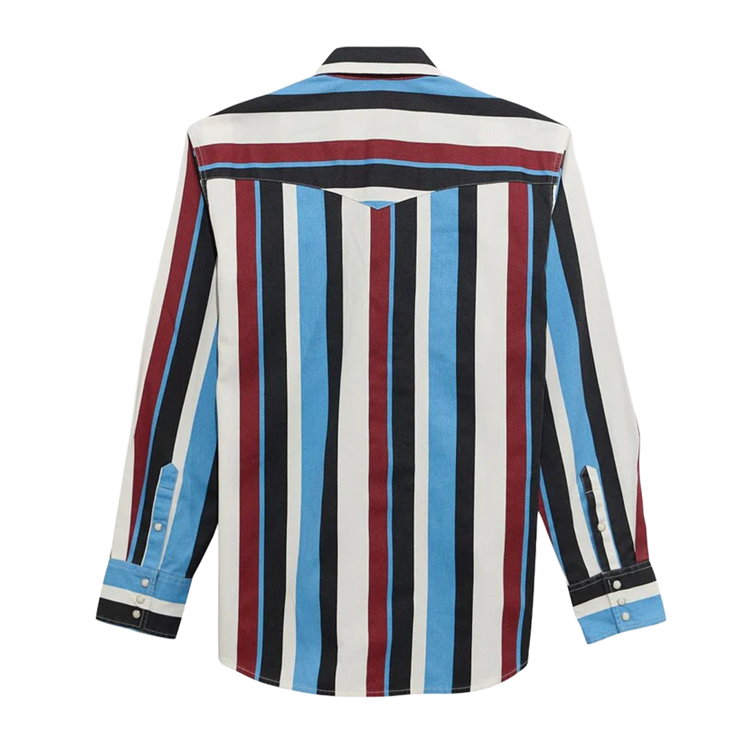 Wrangler Boys' Vintage-Inspired Brushpopper Western Long Sleeve Snap Shirt