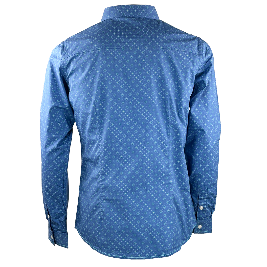 Rough Stock Men's Geometric Print Button Shirt