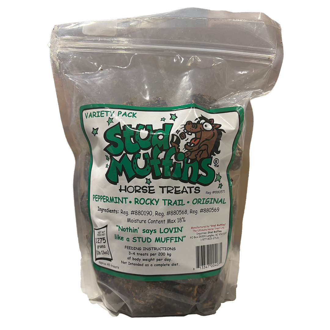 Friandises pour chevaux Stud Muffins - Seau 3 saveurs