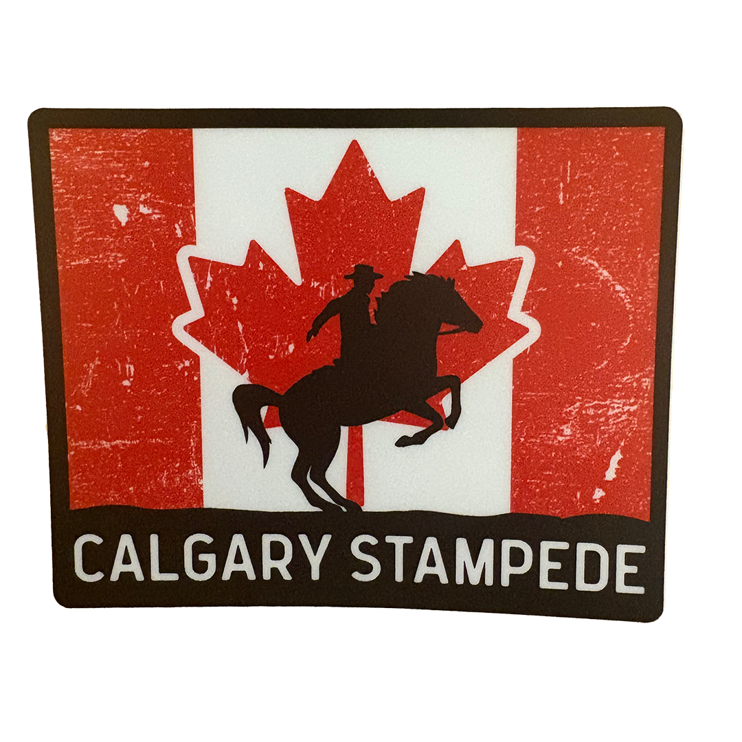 Calgary Stampede Canada Flag Sticker