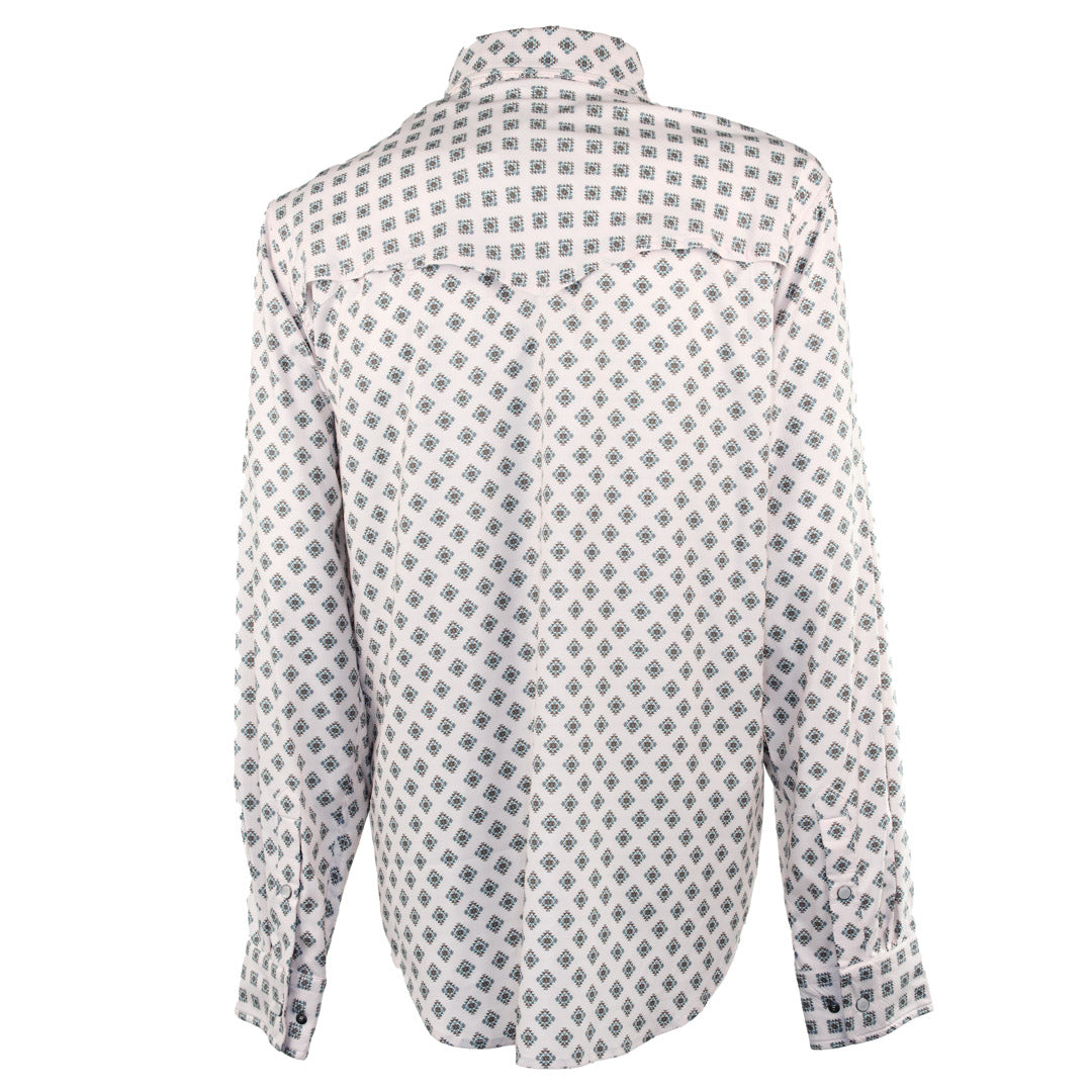 Rock & Roll Denim Men's Aztec Print Long Sleeve Snap Shirt