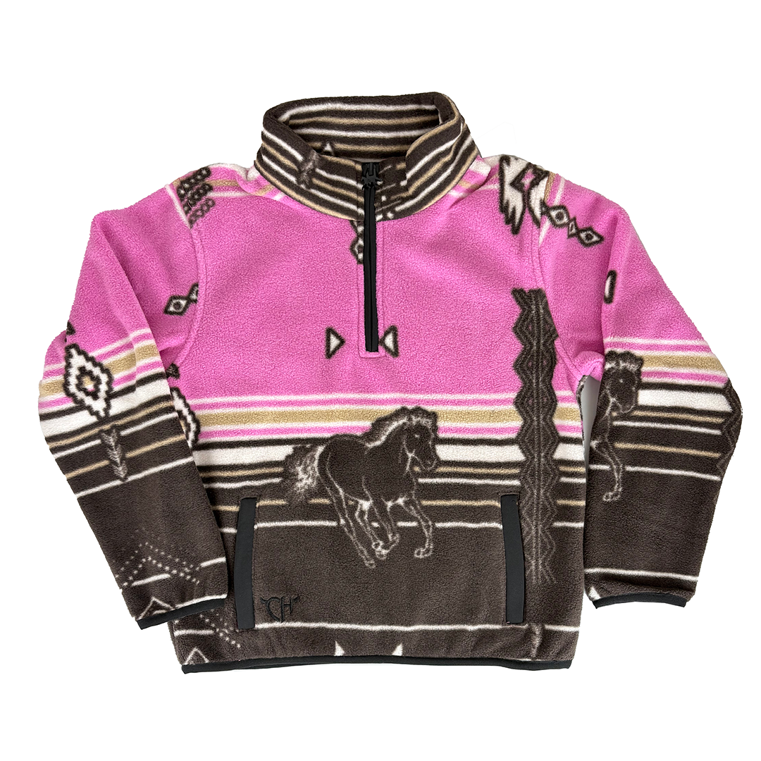 Cowgirl Hardware Girls' Aztec Fleece Jacket