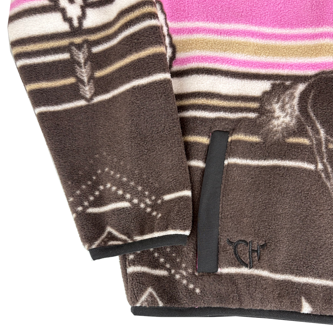 Cowgirl Hardware Girls' Aztec Fleece Jacket