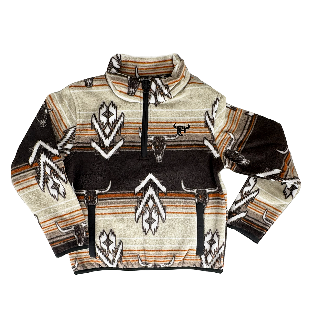 Cowboy Hardware Boys' Aztec Print 1/4 Zip Fleece Pullover
