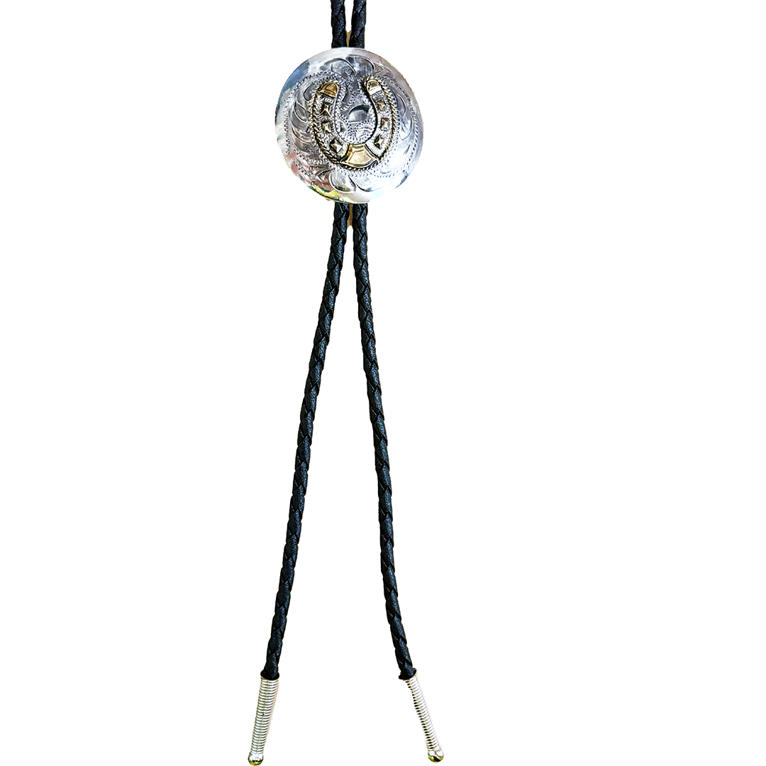 Double S Horseshoe Bolo Tie