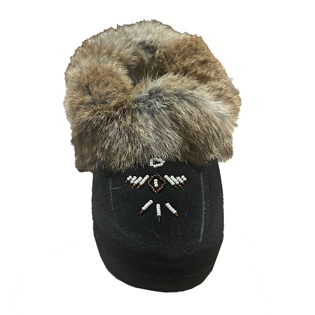 Laurentian Chief Women's Fur Trim Moccasins
