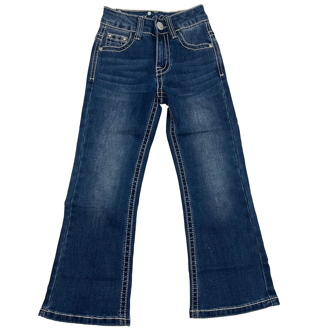Rodeo Girl Girls' Horseshoe Embroidery Bootcut Jeans