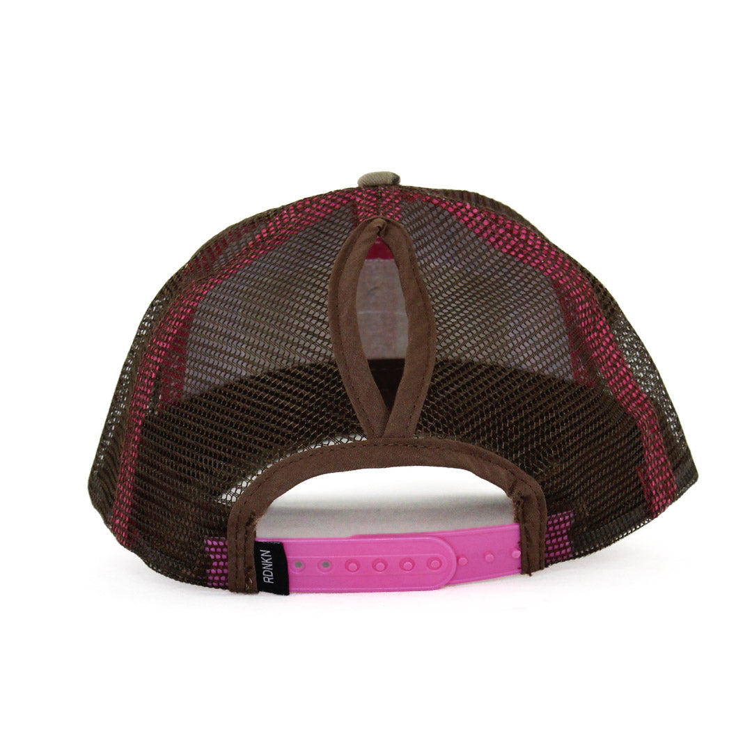 Casquette RDNKN Snap Back pour femme avec queue de cheval haute de Colombie-Britannique