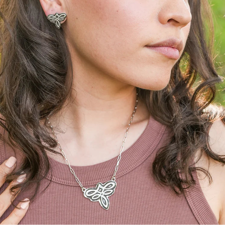 Wyo Horse Women's Dyecut Bootstitch Necklace