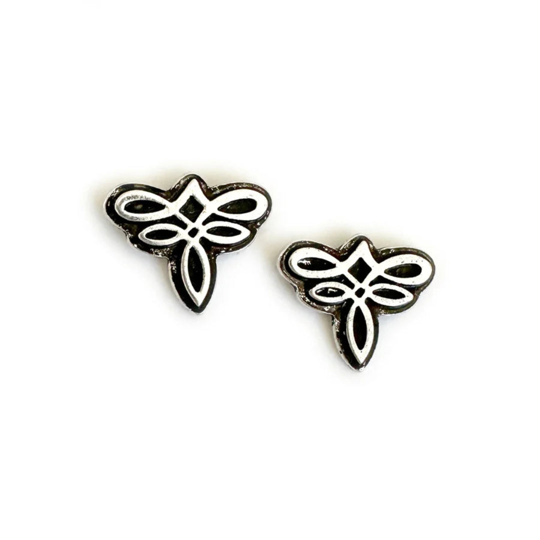 Wyo Horse Women's Dyecut Bootstitch Stud Earrings