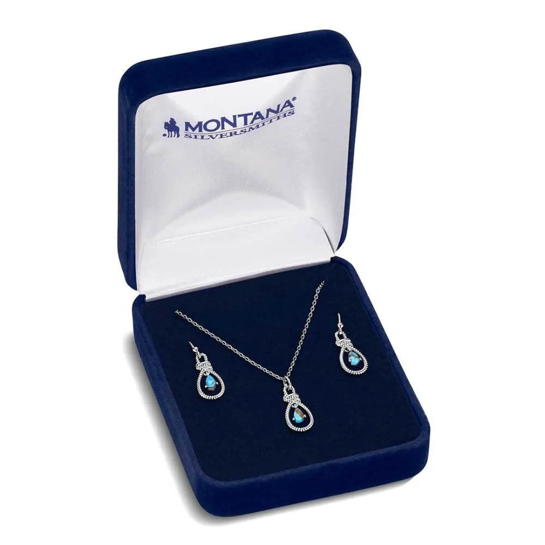 Montana Silversmiths Women's Turquoise Tear Drop Jewelry Set