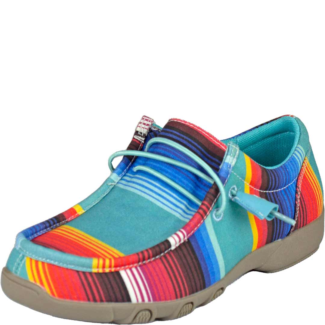 Roper Women's Serape Stripe Canvas Chukka Slip-On Shoes