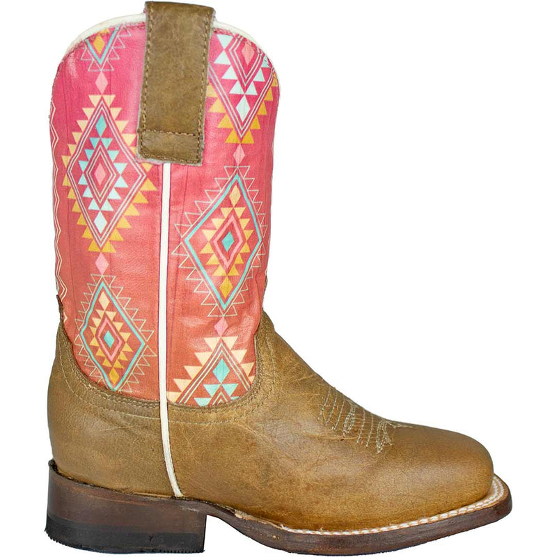 Roper Girls' Aztec Shaft Cowgirl Boots