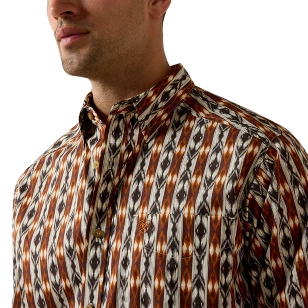 Chemise boutonnée à manches longues avec logo Ariat pour homme