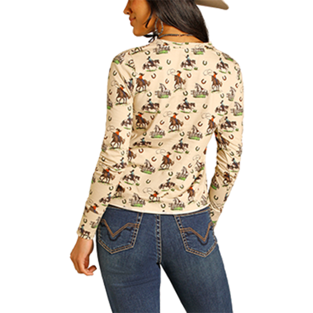 Panhandle Women's Saddle & Spruce Long Sleeve Blouse