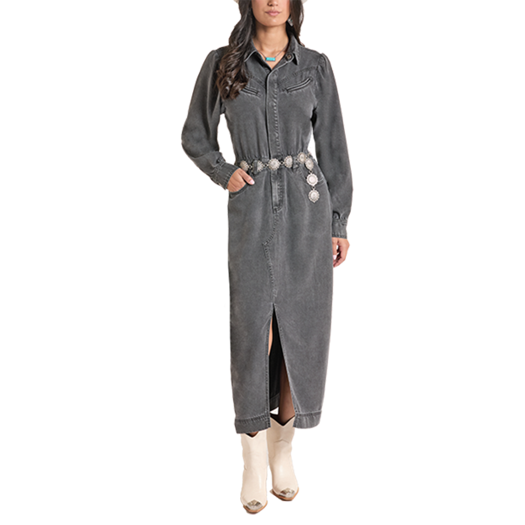 Robe longue en jean pour femme Panhandle
