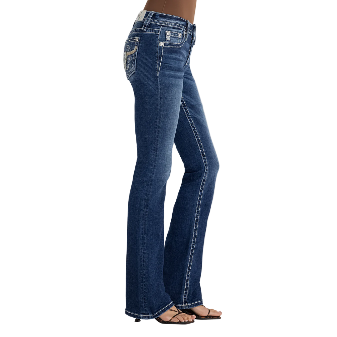 Miss Me Women's Calista Longhorn Bootcut Jeans