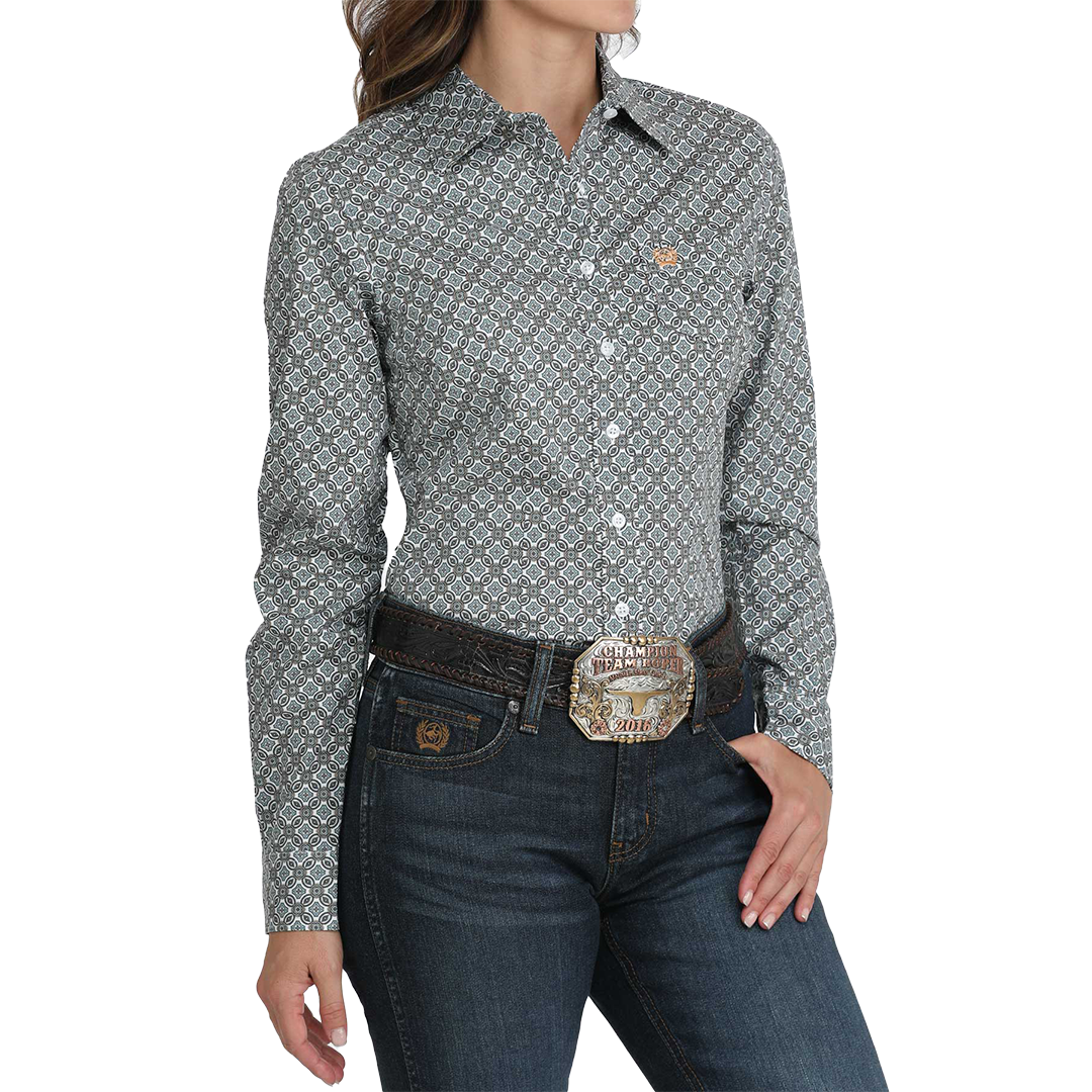 Cinch Women's Medallion Print Button-Down Western Shirt