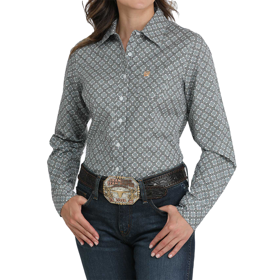 Cinch Women's Medallion Print Button-Down Western Shirt