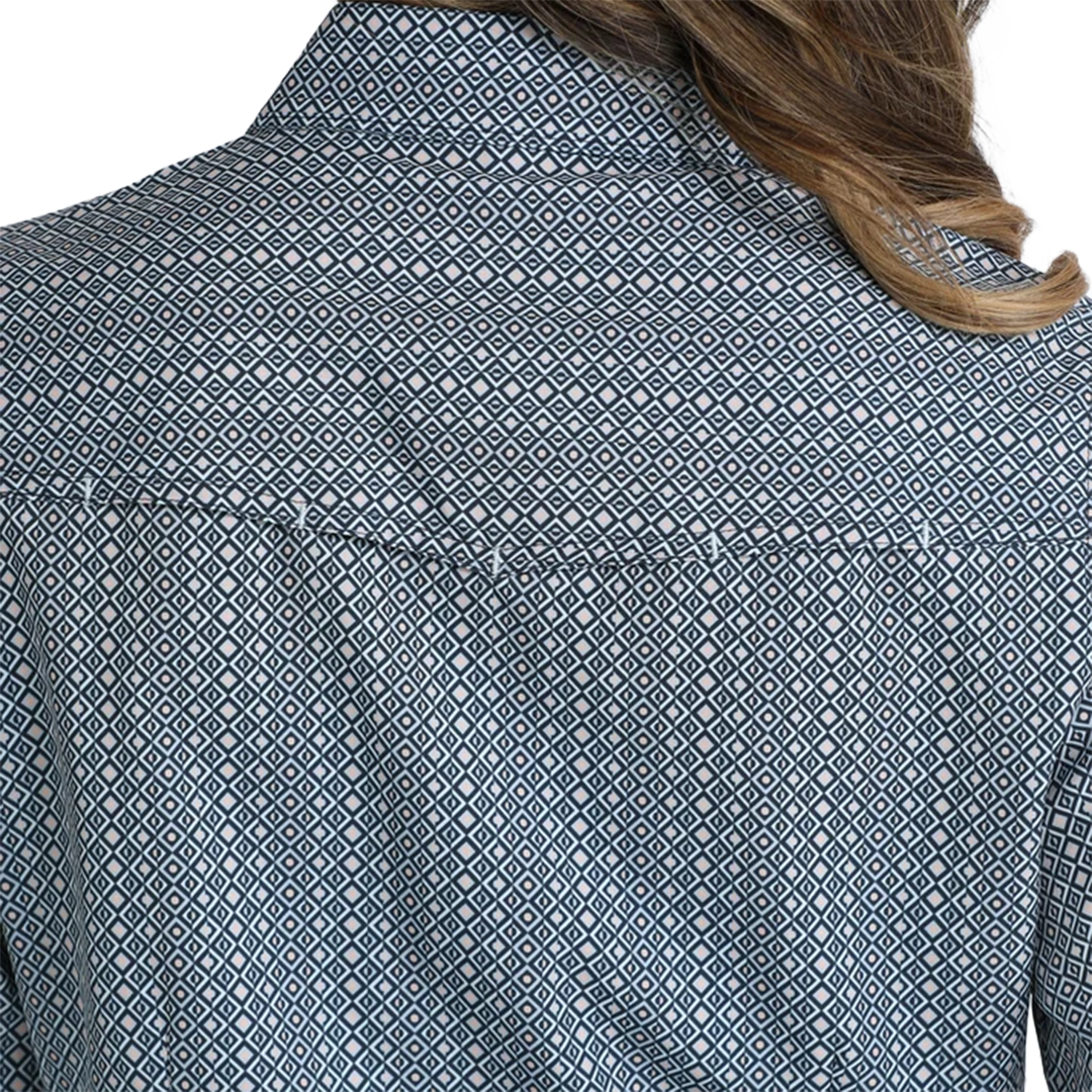 Cinch Women's Arena Flex Geometric Print Snap Shirt