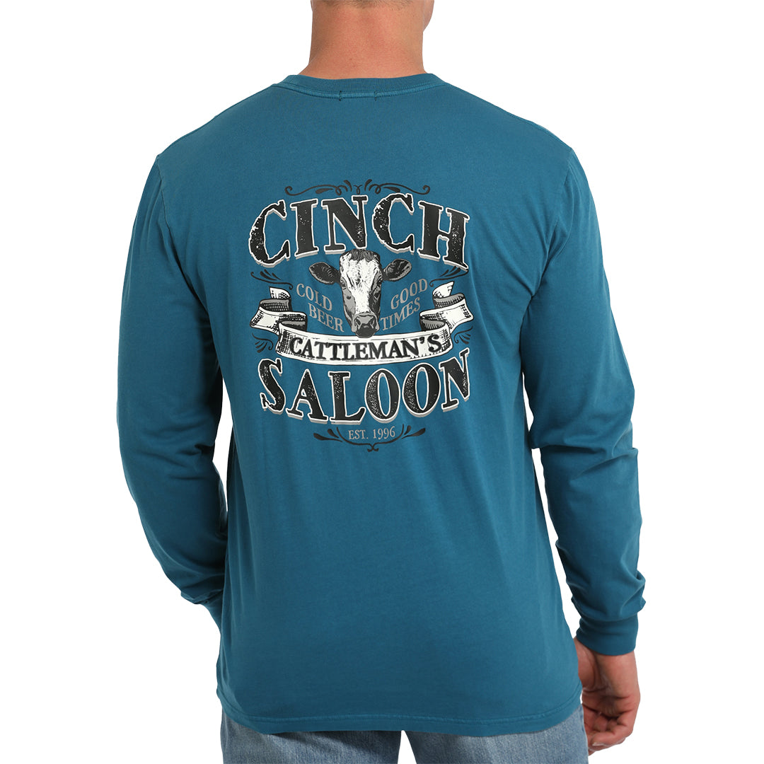 Cinch Men's Saloon Long Sleeve Logo T-Shirt