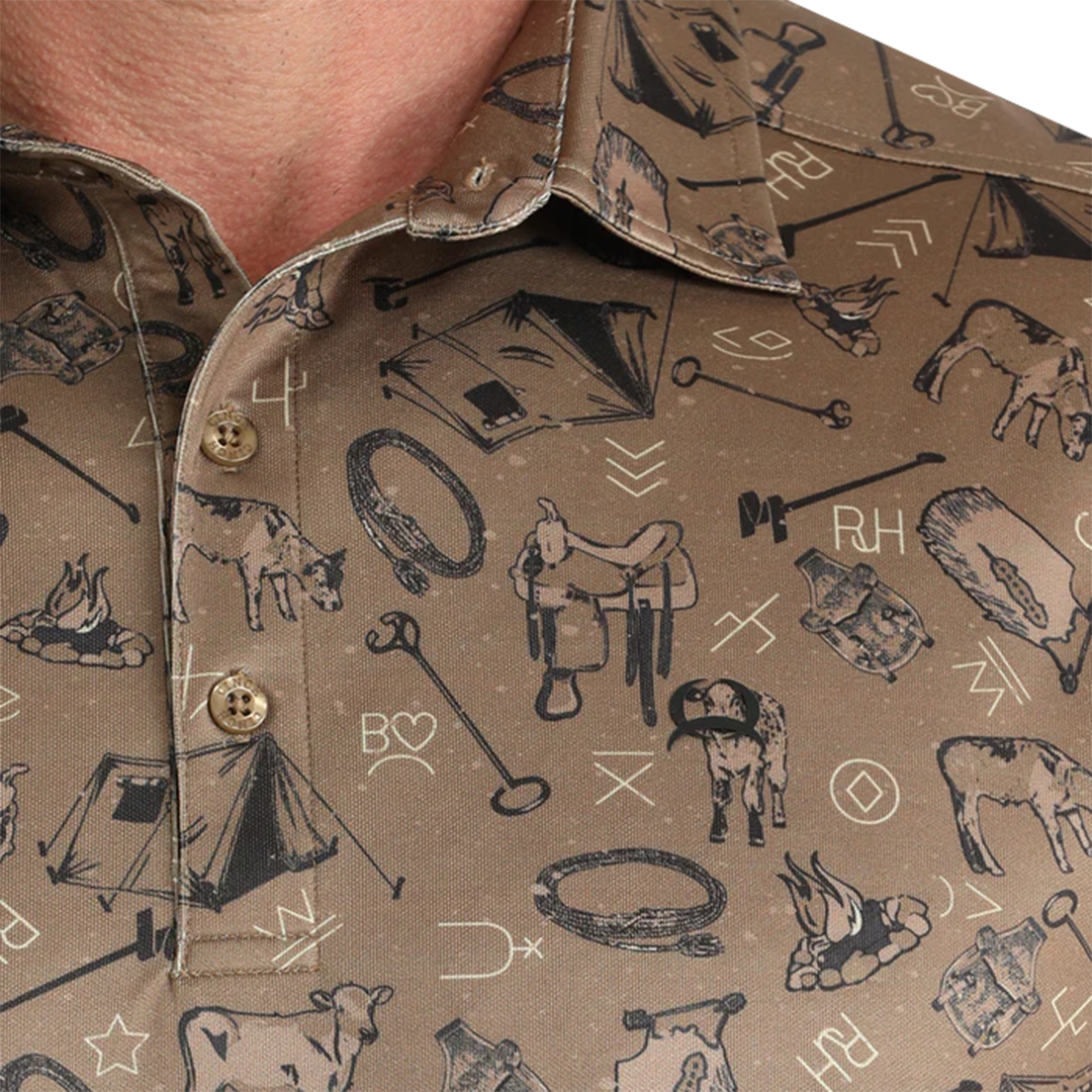 Cinch Men's Arenaflex Print Polo