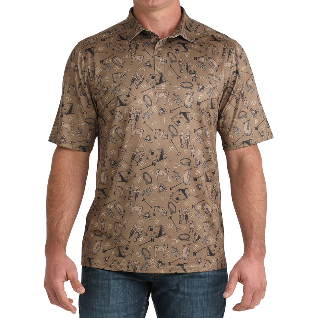 Cinch Men's Arenaflex Print Polo