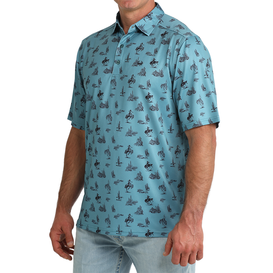 Chemise boutonnée à manches courtes et imprimé médaillon pour homme Cinch