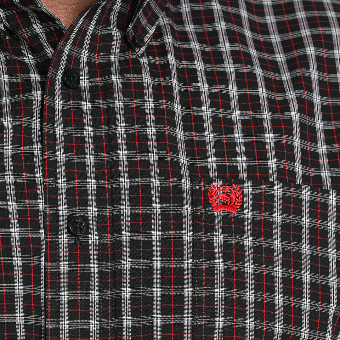 Cinch Men's Plaid Long Sleeve Button-Down Shirt