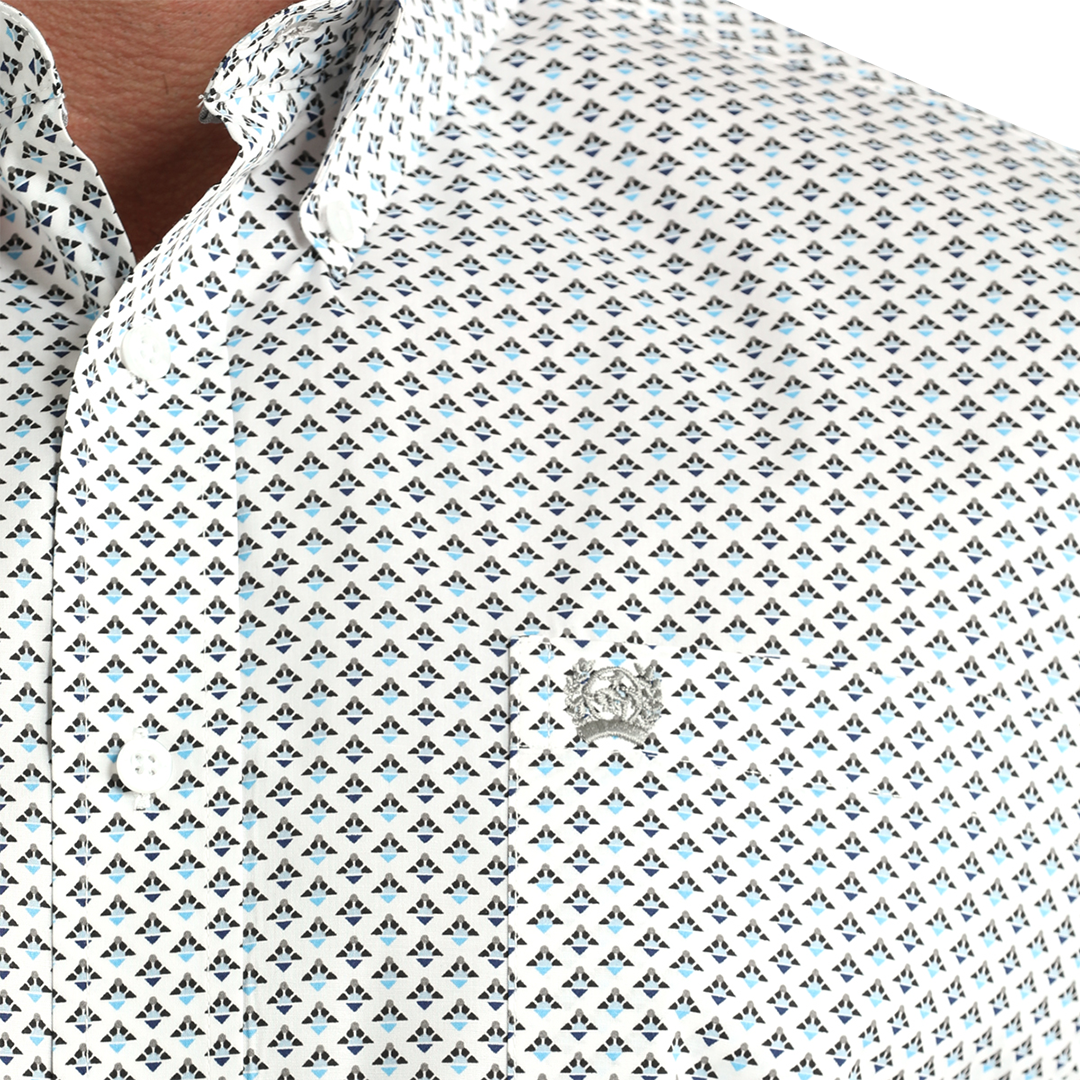 Cinch Men's Geometric Print Long Sleeve Button-Down Shirt
