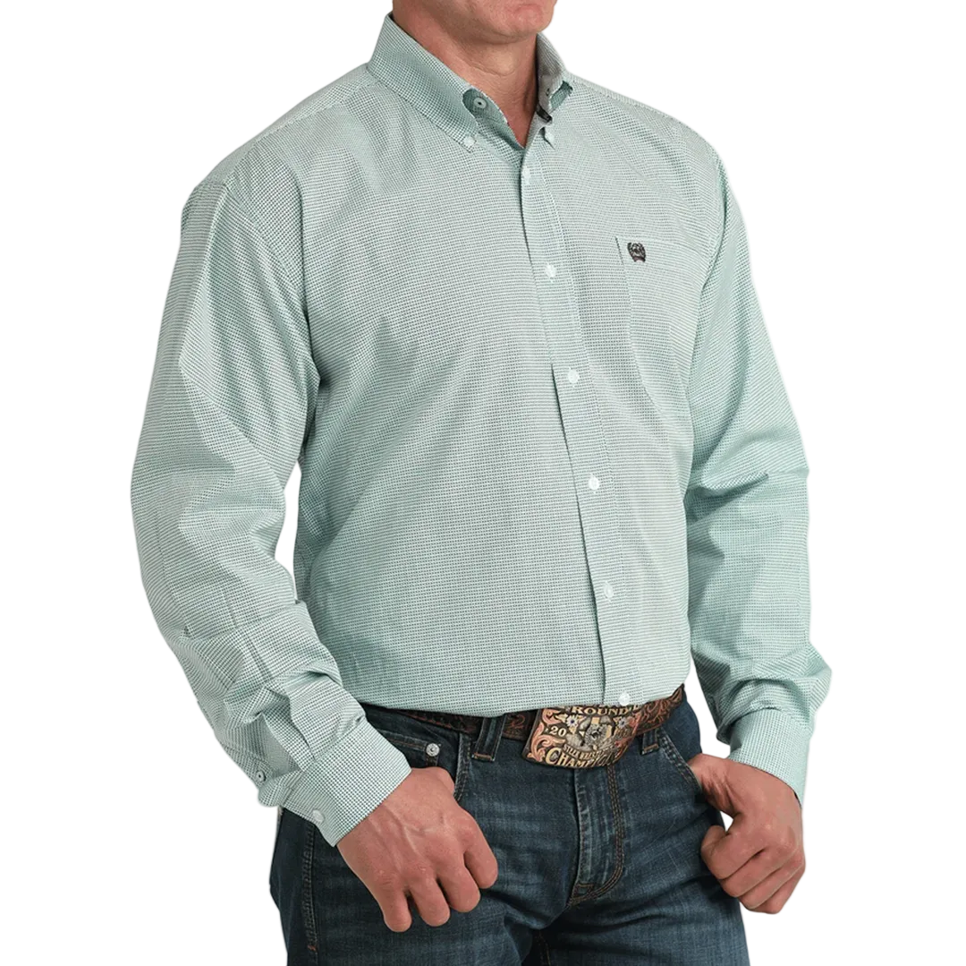 Cinch Men's Geometric Print Long Sleeve Button Shirt