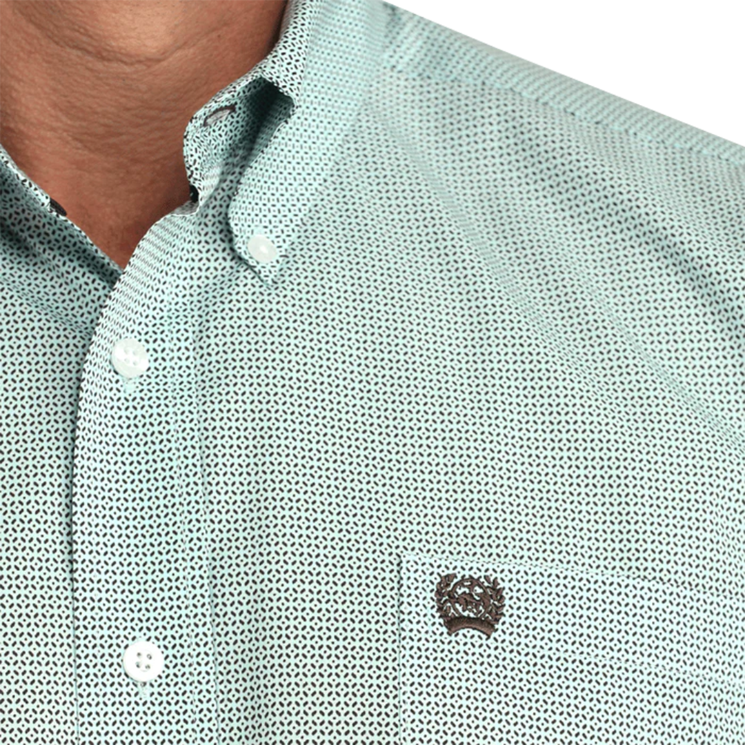 Cinch Men's Geometric Print Long Sleeve Button Shirt