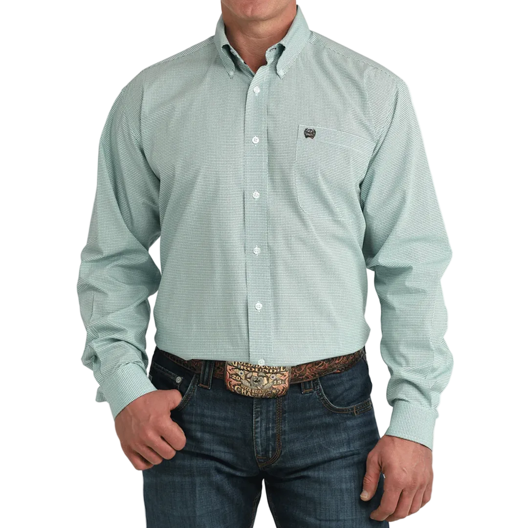 Cinch Men's Geometric Print Long Sleeve Button Shirt